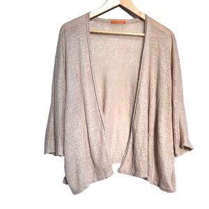 Linen Cardigan Sweater Duster Open Front
